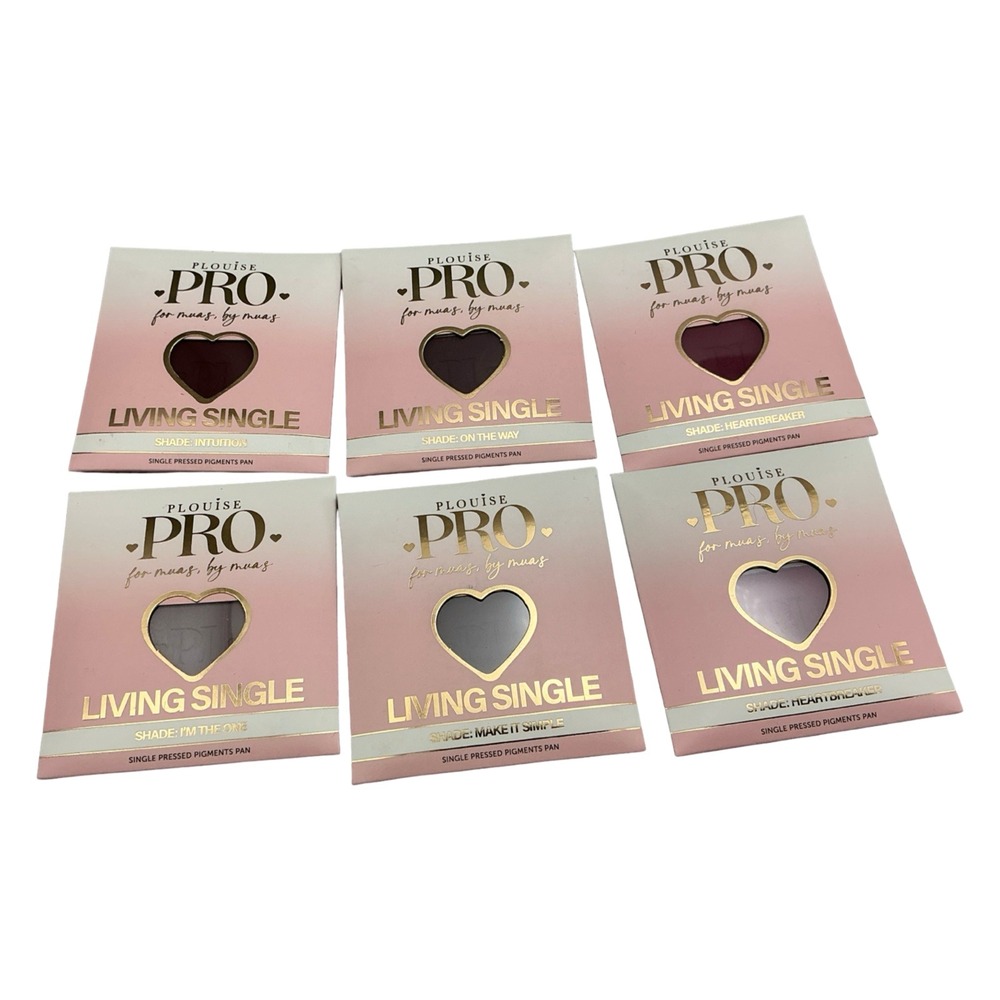 P.Louise Pro Living Single Pressed Pigment Pan 6-Piece Set Mixed Shades NEW